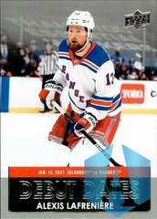 2021-22 UD Series 1 Debut Dates Alexis Lafreniere #DD-1